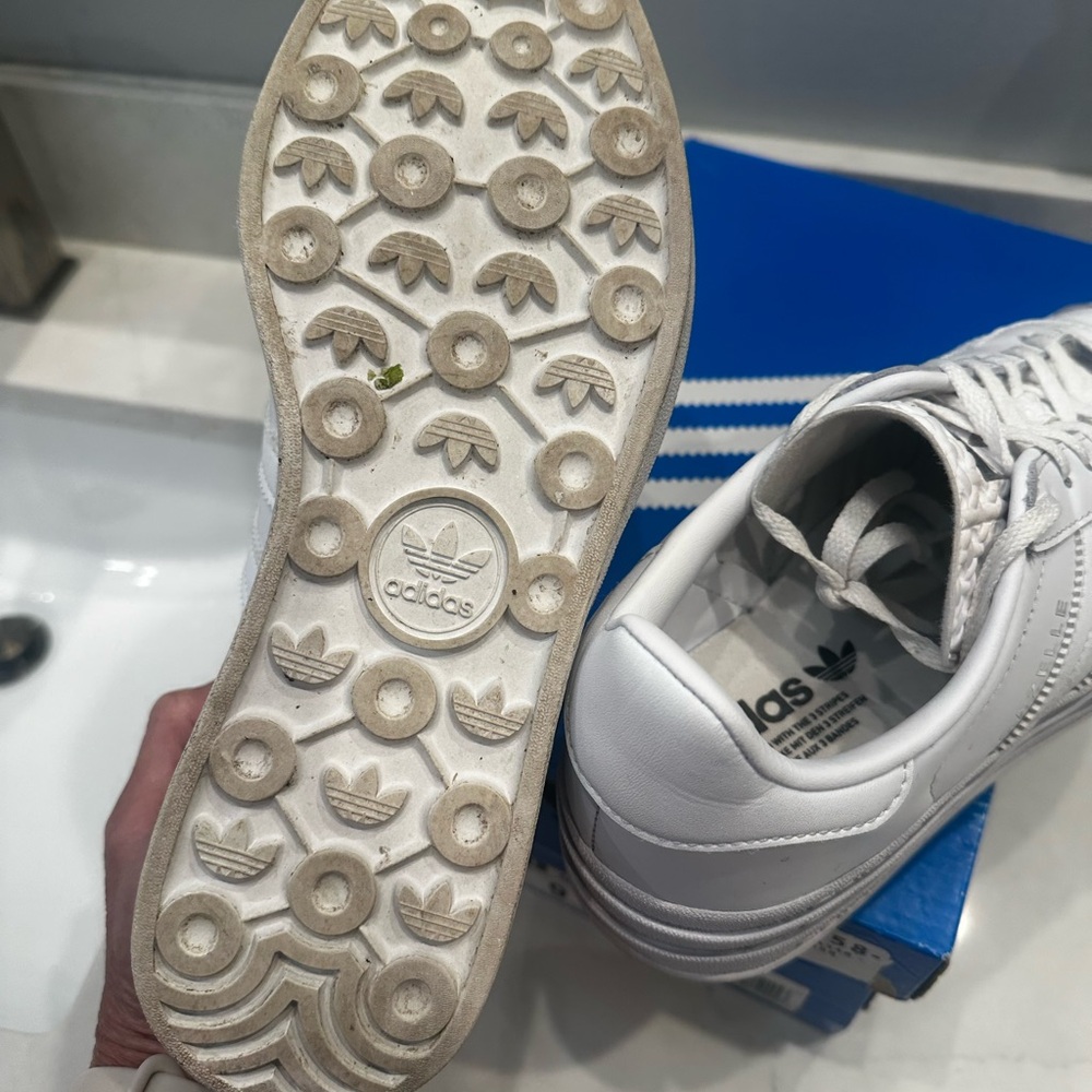 Adidas Women's Gazelle Bold Platform White Sneakers - Picture 5 of 5